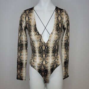 Fashion Nova  Snake Print Bodysuit